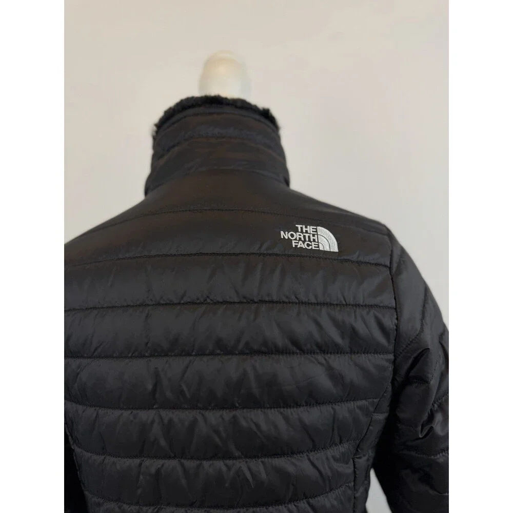 The North Face Girls L 14/16 Reversible Puffer Fleece Jacket Black